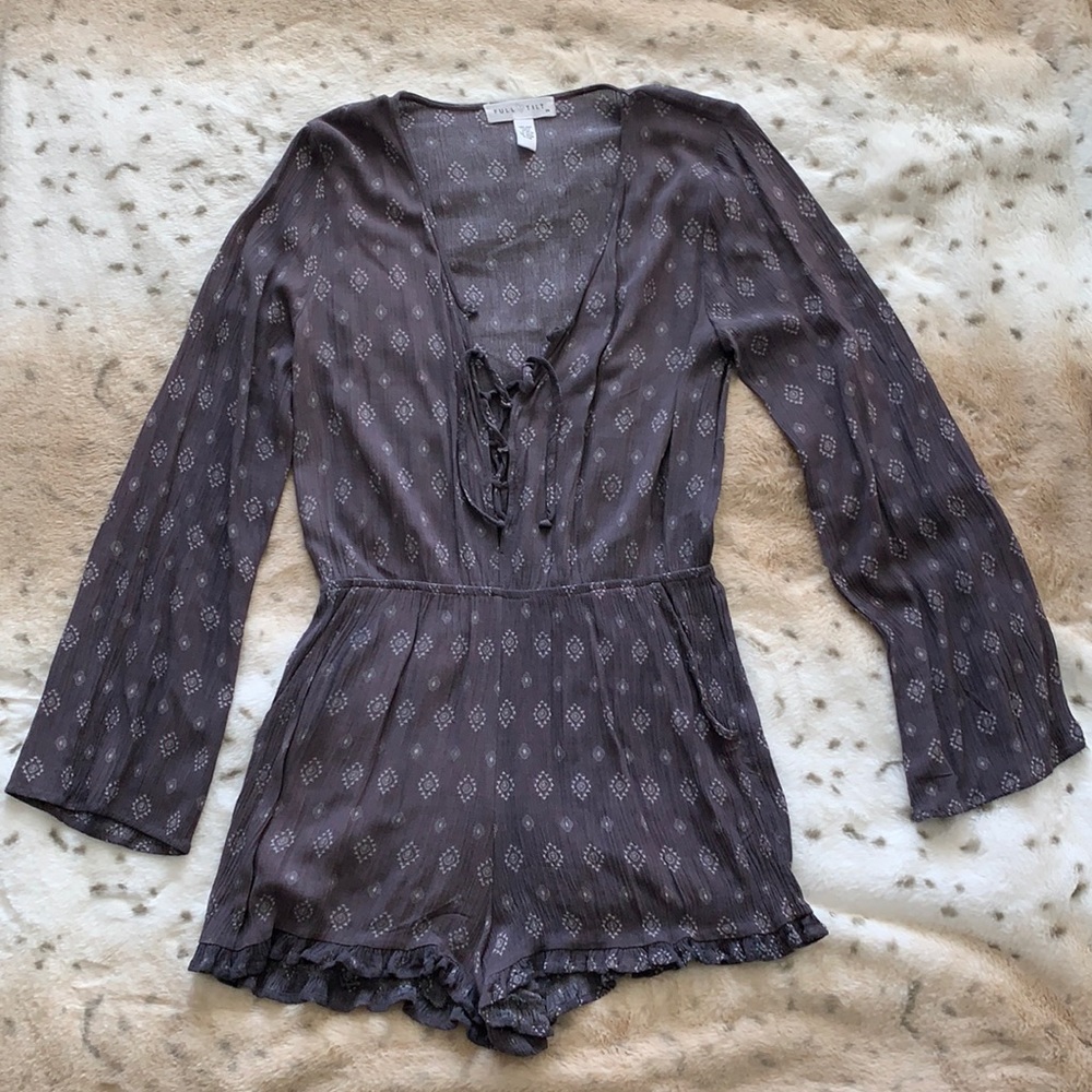 Full Tilt Purple Romper - Picture 1 of 3